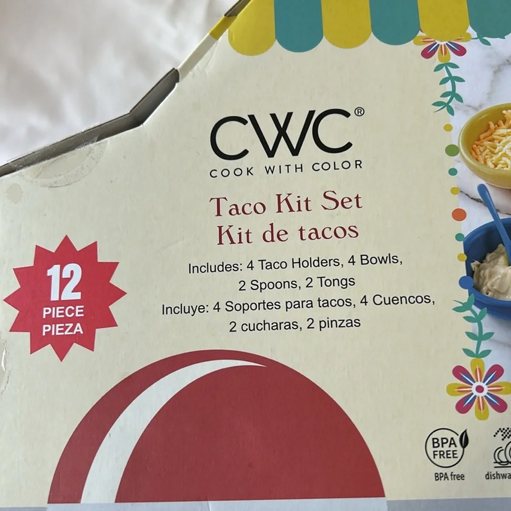 Cook with Color Taco Kit Set 12 Pieces    NIB